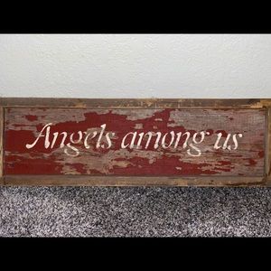 Angels Among Us Barn Wood Sign
